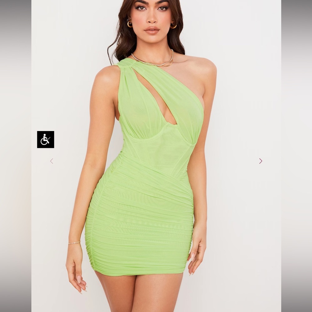 Elegant One-Shoulder Yellow Dress
